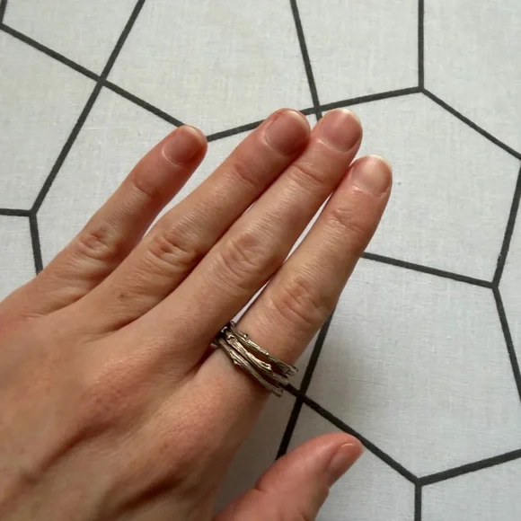 Silver Stacking Branch Rings - Picture 2 of 2